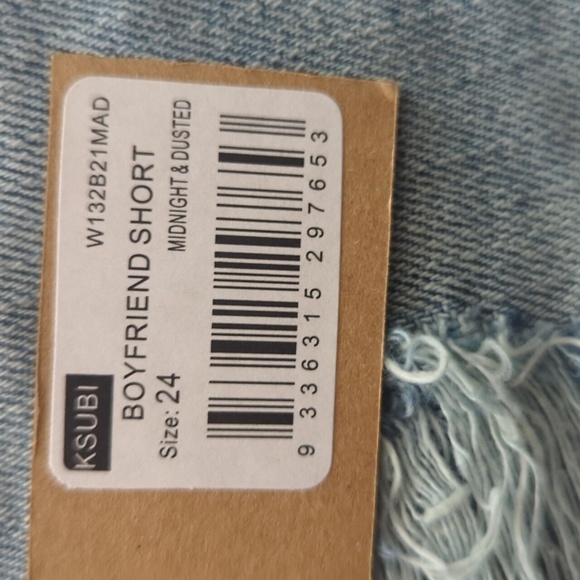 Ksubi x Revolve distressed Swiftie denim blue button fly boyfriend shorts NWT - Picture 4 of 10